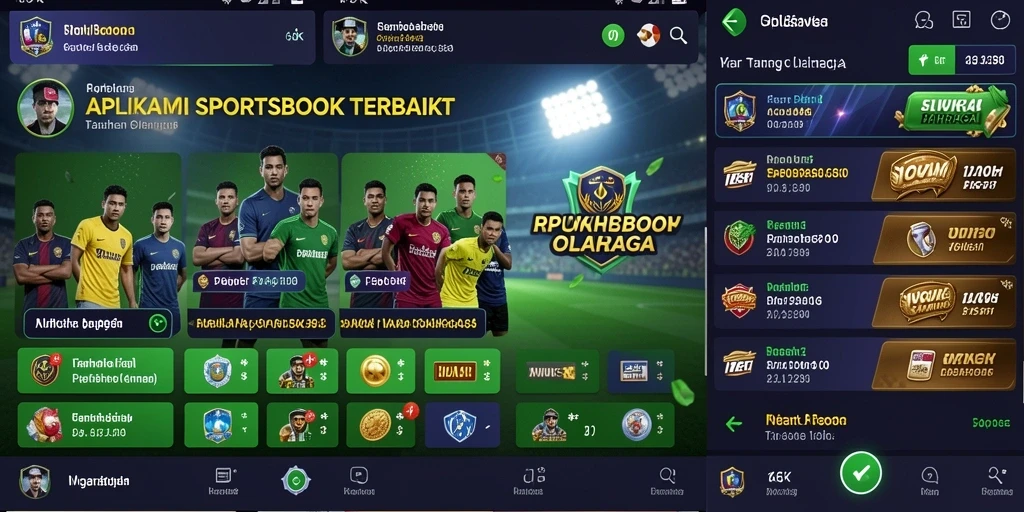 Tampilan menarik dan intuitif dari aplikasi 66K untuk taruhan olahraga.