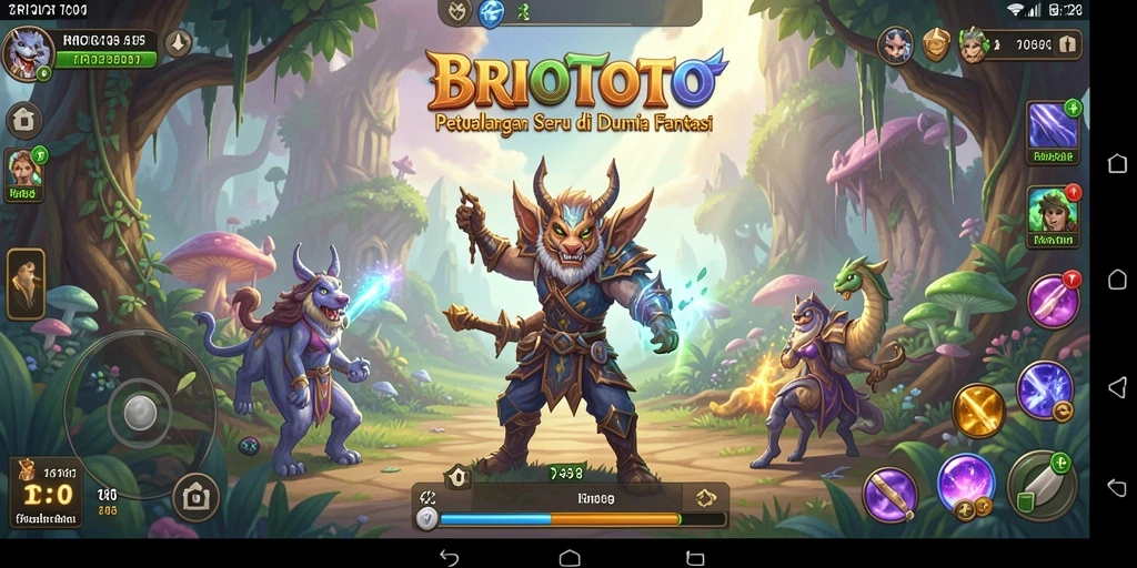 Screenshot BRIOTOTO menampilkan petualangan mendebarkan di dunia fantasi.