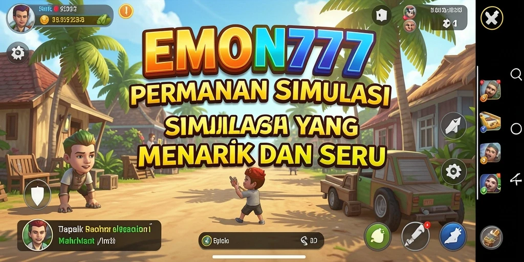 Tampilan gameplay menarik dari EMON777 yang penuh dengan aksi dan kreativitas.