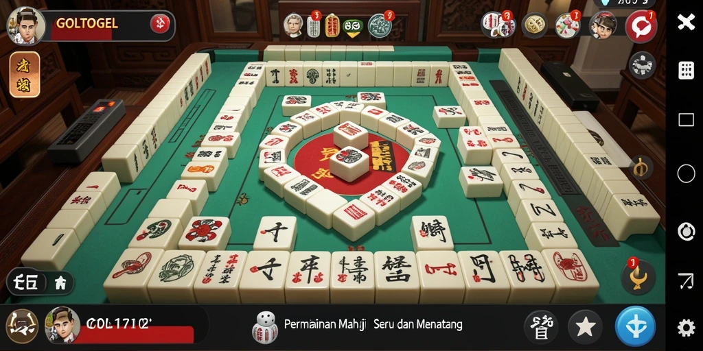 Tampilan gameplay Mahjong GOLTOGEL yang menakjubkan dan seru.