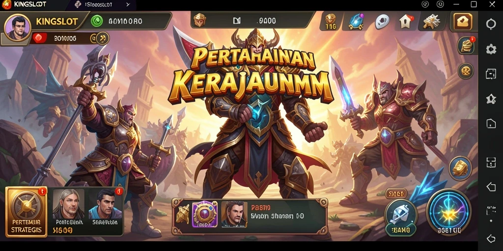 Tampilan menarik gameplay Tower Defense KINGSLOT yang menantang.